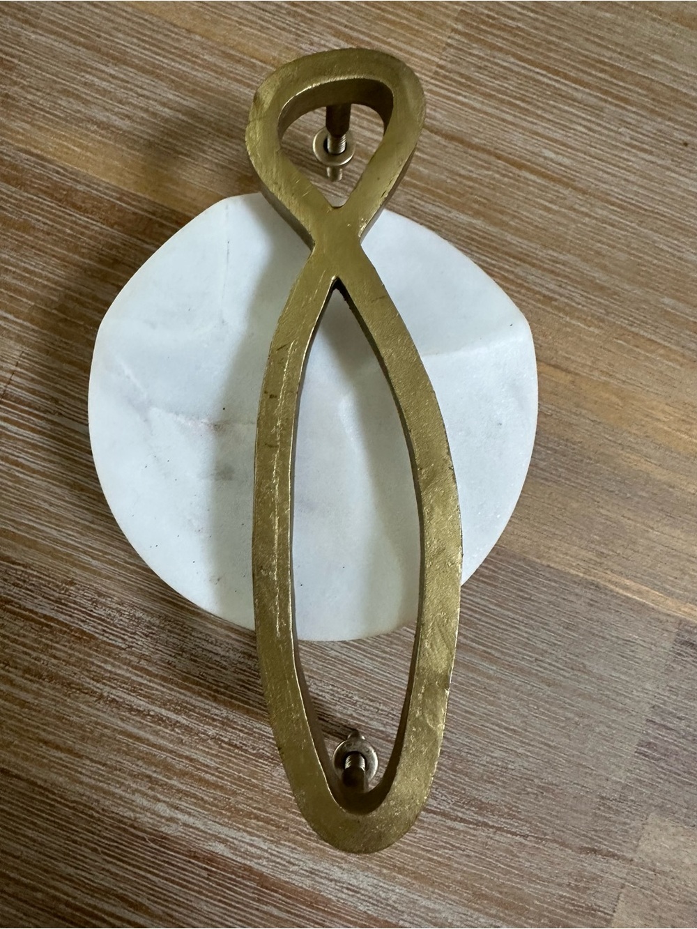 Vintage Cast Brass Floating House Number 8